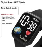 Combo LED Fashionable Watch, Square LED Digital Sports Watch - Image 3