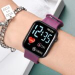 Combo LED Fashionable Watch, Square LED Digital Sports Watch - Image 9